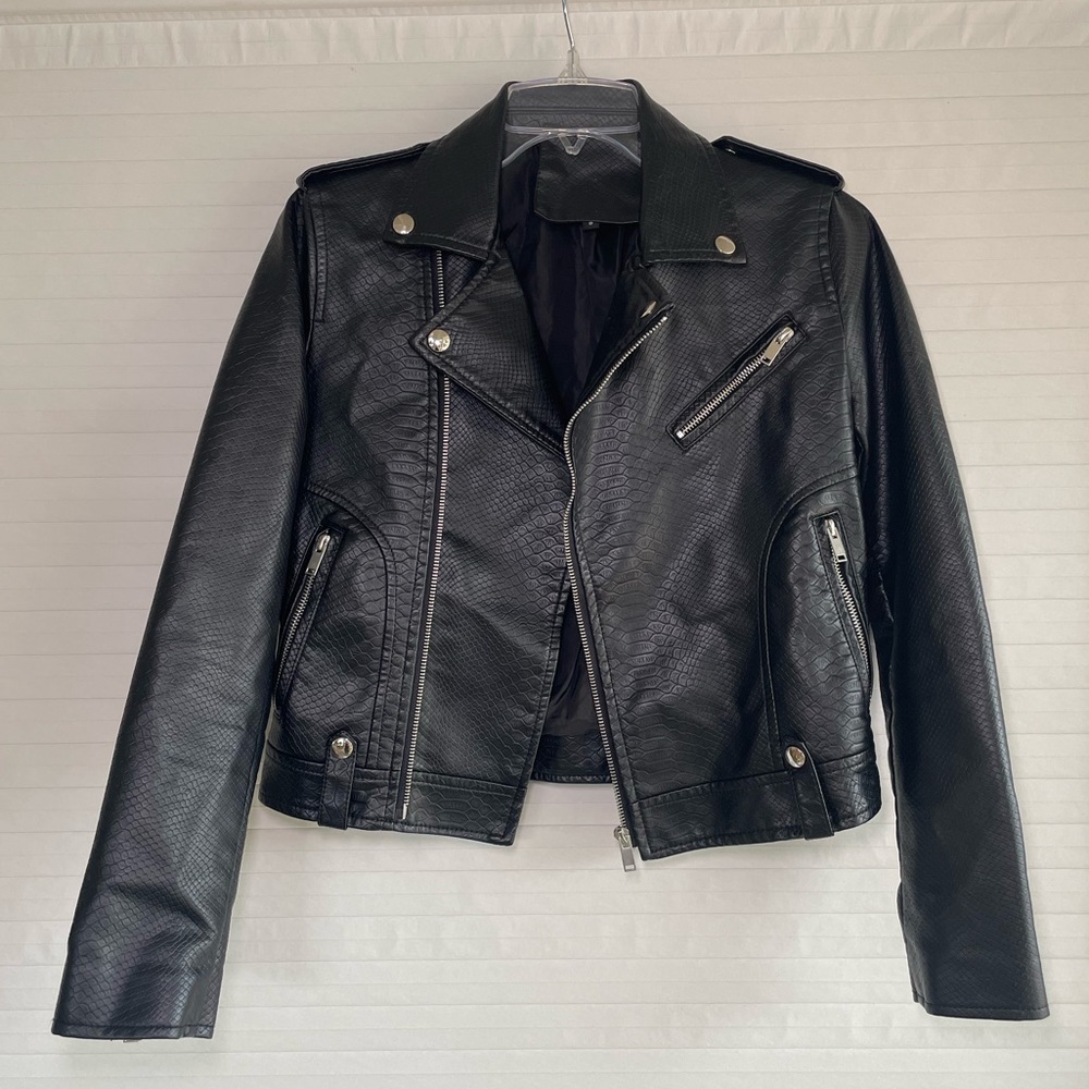 Snakeskin Leather Jacket